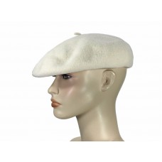 Laulhere French 100%  Wool Beret Cap Hat Eva Natural 7 7 1/8 Made In France  eb-73984290